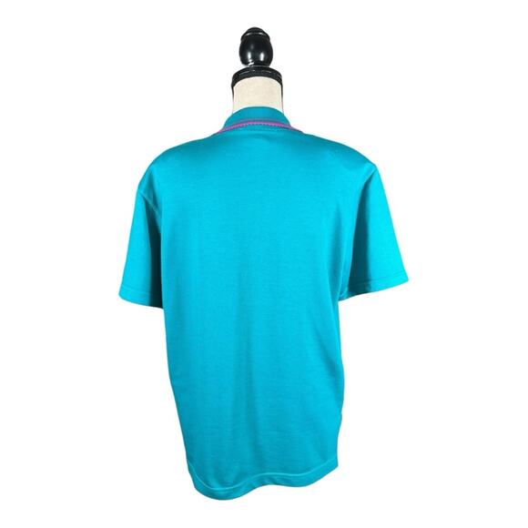 Vintage 80’s Embroidered Hot Air Balloon Kite Novelty Print Collared Top - Picture 4 of 5